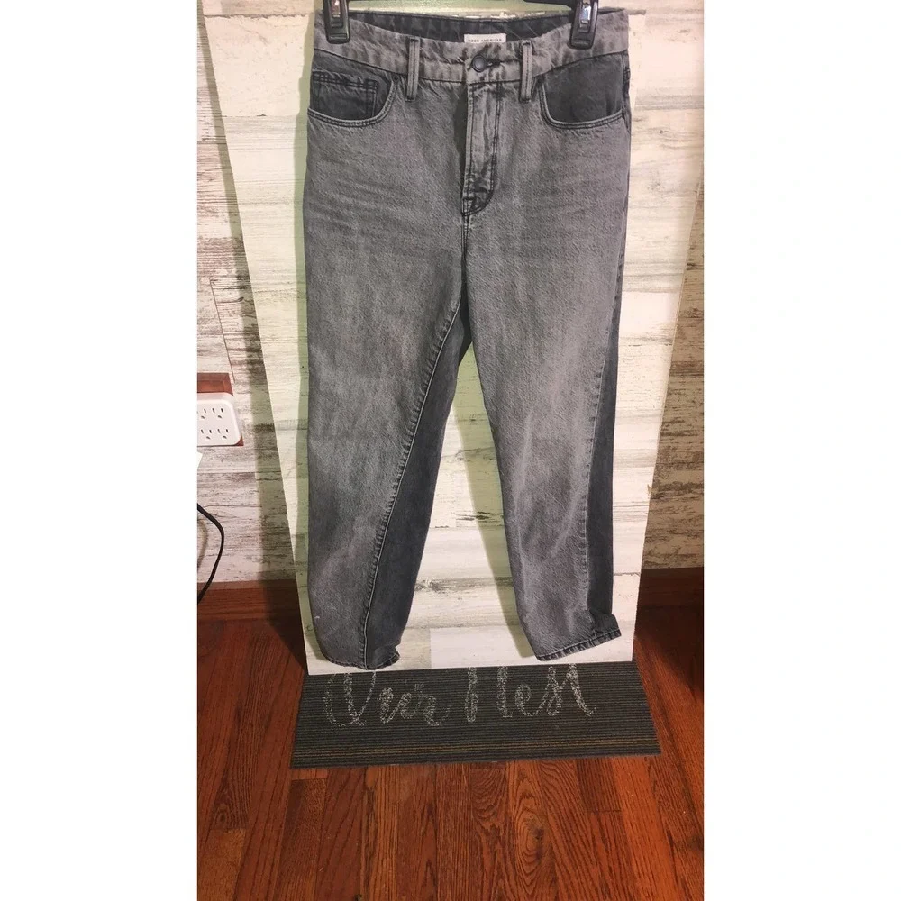 Good American Vintage Two Tone Jean black and gray classic jeans 0/25​​ - Picture 12 of 13